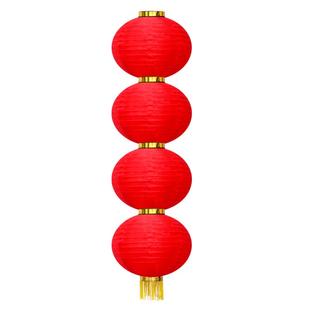 灯笼串户外防水连串灯笼三四五连圆大红灯笼挂饰舞蹈新年定做广告
