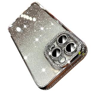 呆芒适用苹果15promax手机壳17新款iPhone16pro透明14plus闪粉镜头膜13硅胶防摔12高档水钻11pro女款创意全包