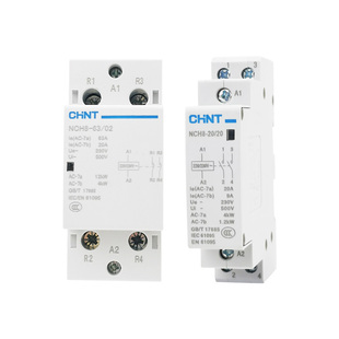 正泰交流接触器NCH8单相家用小型220V导轨式2P/4P/40A63a常闭常开