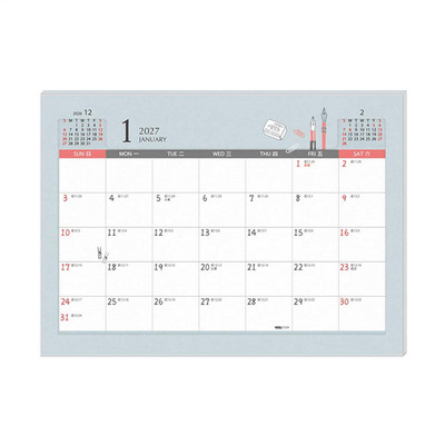 season2027年25KPET桌历内地假日