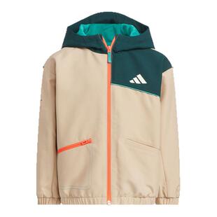 小童防晒UPF50+拒水都市机能风连帽夹克外套adidas阿迪达斯轻运动