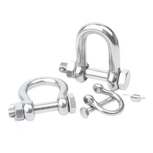 固万基国标304不锈钢弓形保险卸扣u型d型环起重吊环吊装链条卸扣