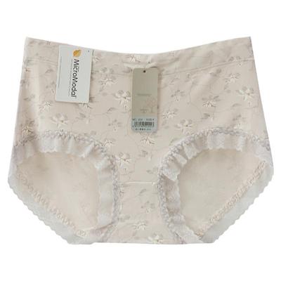 莫代尔女款内裤蕾丝边裸感三角裤