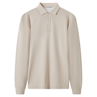 九牧王男装秋季含棉细珠空气柔软亲肤男款长袖POLO衫