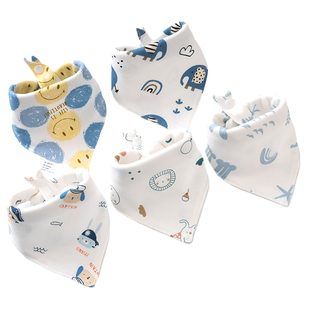 男女宝宝a类纯棉三角巾口水巾新生婴儿防吐奶水三角围嘴围兜0-3岁