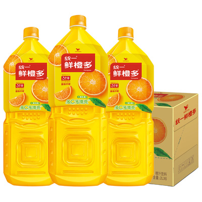 统一鲜橙多2升家庭聚餐大瓶饮品