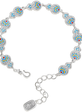 宫里上新正品纯银999足银手链