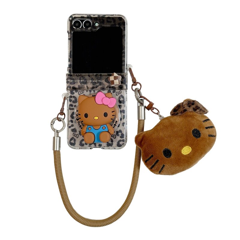 豹纹眼镜HelloKitty磁吸手机壳