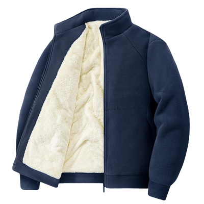 摇粒绒夹克男士冬季中老年爸爸装