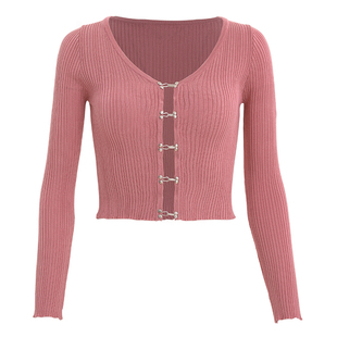 sincethen 裴秀智同款针织衫连衣裙毛衣外套粉色法式小开衫上衣女