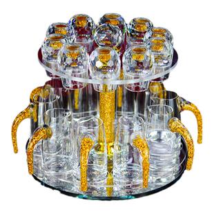 高端轻奢白酒杯中式一口小杯分酒器二两家用酒具水晶套装酒壶商用