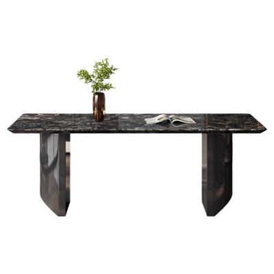 蒂梵拉意式宝格丽黑天然奢石餐桌