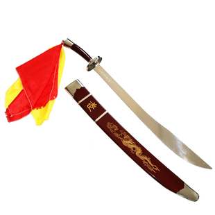 太极刀中华武术刀单刀表演刀软刀高档健身响刀成人儿童花刀未开刃