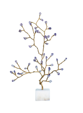 天然紫水晶雪花石客厅玄关摆件