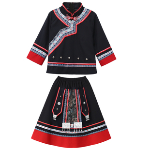 三月三儿童服装壮族56个民族演出服男女童表演服广西少数民族服饰
