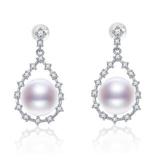 京润珍珠 晴柔S925银淡水珍珠项链馒头形颈饰珠宝送女友生日礼物D