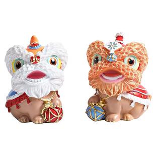 国潮广式醒狮摆件桌面装饰文创工艺品高级感小众礼物可爱萌狮礼品