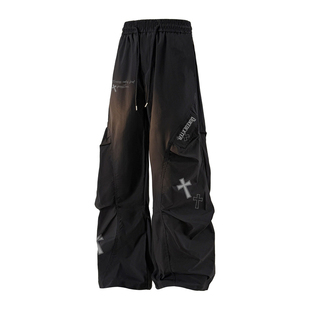 duke+dexter美式高街机能风休闲工装裤男通勤户外运动宽松阔腿裤