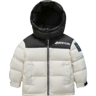 雅鹿男童女童宝宝儿童羽绒服冬季2025新款洋气短款加厚外套冬装潮