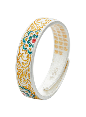 顺钦银楼S9999宝相花开口戒指