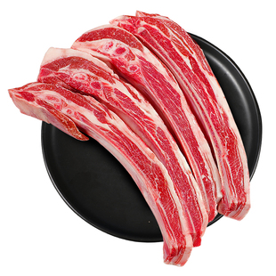 羊排新鲜现杀5斤内蒙羔羊原切手把羊肉烤羊肋排滩羊烧烤食材商用