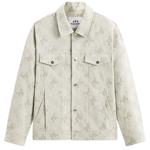 【商场同款】太平鸟男装夹克25冬季新款字母提花外套 B1BCF4223