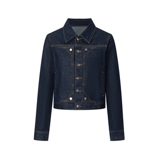 [GINGER]ARTIFICIAL WORLD丹宁原牛正肩短款牛仔夹克外套修身女