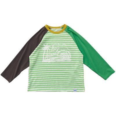 米兰冰爽棉儿童拼色插肩袖长袖T