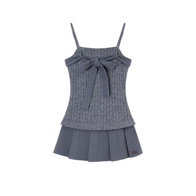 ablueberry千金风针织吊带连衣裙