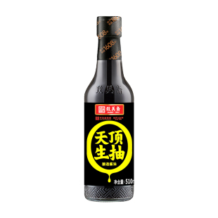 致美斋0添加天顶生抽510ml*6瓶 酱油酿造黄豆酱油凉拌炒菜特级