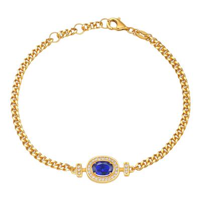 幅家18K金古法金红宝石古巴手链