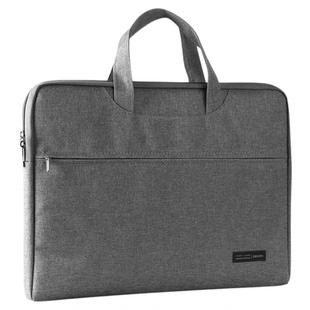 得力定制高档公文包商务男士款两用手提多功能大容量a4文件包手拿携带资料会议包帆布文件袋子出差办公公文袋