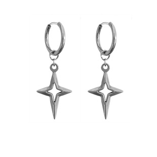 Stray Kids组合Felix李龙馥同款耳环 镂空十字架星芒钛钢耳夹耳饰