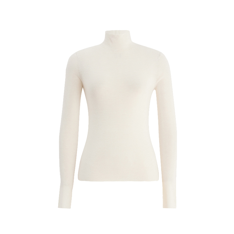 【无缝针织】AUM噢姆冬季羊毛针织打底衫修身长袖半高领上衣女款