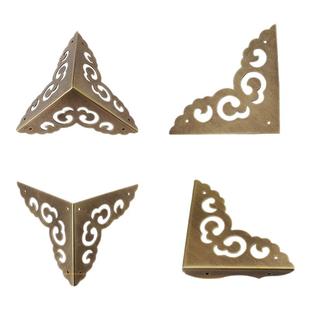 中式黄铜包角装饰护角木箱角码柜门抽屉木箱子画框装饰护角片配件