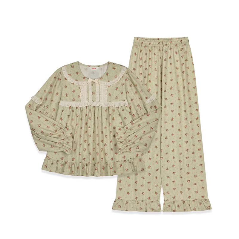 Ullala纯棉碎花可外穿家居服