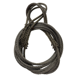晟雕吊索具钢丝绳双扣压圈5t起重索具钢丝吊带接头3吨插编钢丝绳