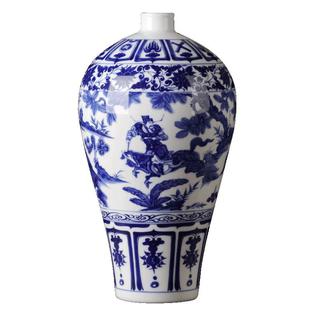 景德镇陶瓷器仿古元明青花瓷花瓶摆件插花中式客厅家居酒柜装饰品