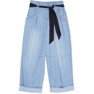 【明星同款】fafamoon2025夏季新品直筒松垮牛仔裤女休闲牛仔长裤