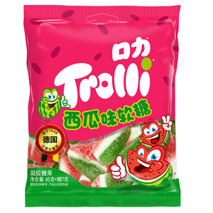 口力西瓜味软糖水果味橡皮糖qq糖儿童小包装休闲分享水果造型糖果