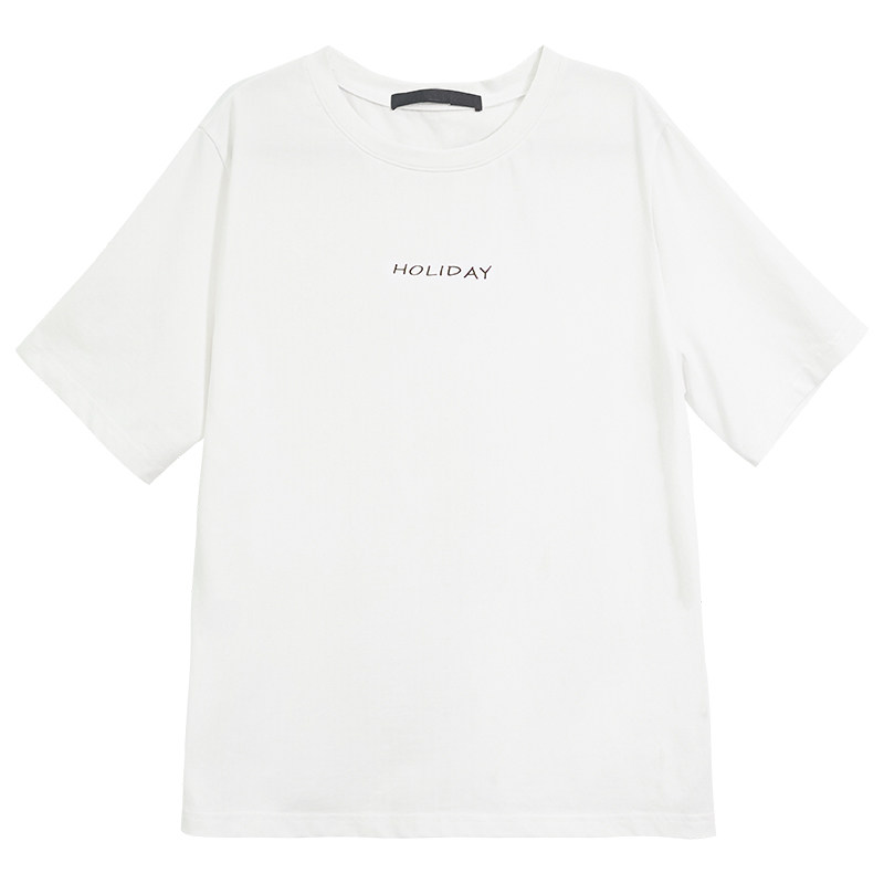 白t恤欧美chic网红街上衣服早春