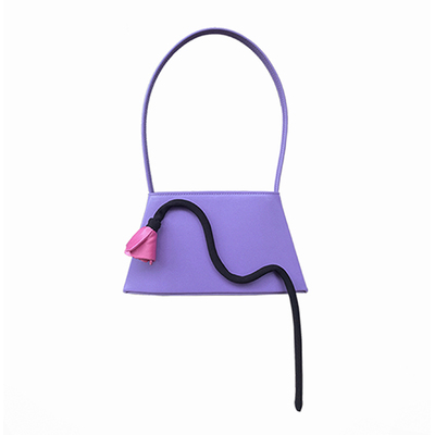 原创小众牛皮法式腋下包