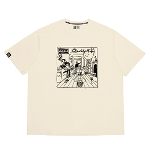 oasis绿洲乐队专辑周边t恤男女夏季美式复古英国摇滚涂鸦短袖衣服