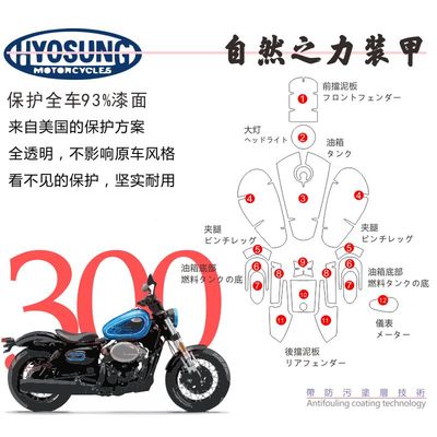 大韩GV300S油箱贴防刮透明保护膜