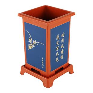 兰花盆专用花盆仿紫砂塑料树脂加厚透气蝴蝶兰国兰君子兰古典盆