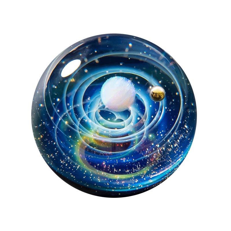 星辰琉璃【星璃正品企业店】宇宙玻璃内镶嵌黄金白银