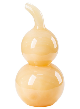 藏钰福天然玉石龙头葫芦摆件中式