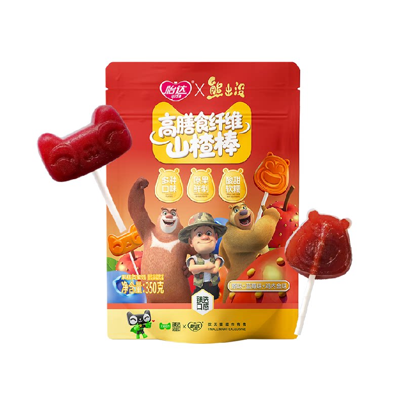 臻选怡达高膳食纤维山楂棒350g38支装0添加零食宝宝儿童解馋