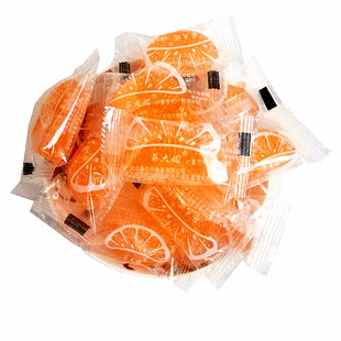 马大姐桔子瓣硬糖橘子味老式水果糖500g散装8090后怀旧零食喜糖果