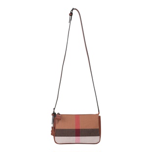 格子包包帆布包女新款真皮大容量高级质感腋下包单肩宽肩带斜挎包